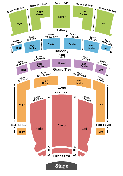 Orpheum Theatre Funny Girl Seating Chart